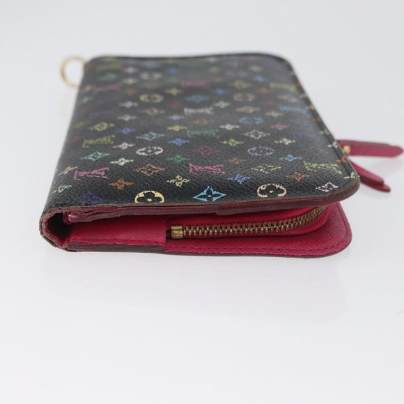 LOUIS VUITTON Multicolor Portefeuille Insolite Wallet Black M93754 Auth bs33961