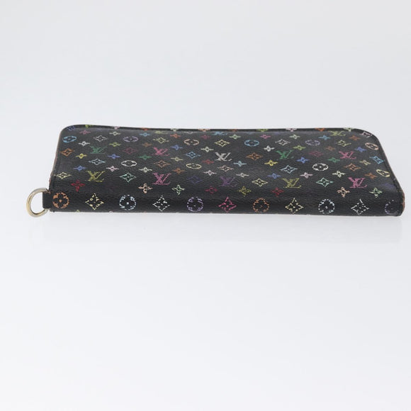 LOUIS VUITTON Multicolor Portefeuille Insolite Wallet Black M93754 Auth bs33961