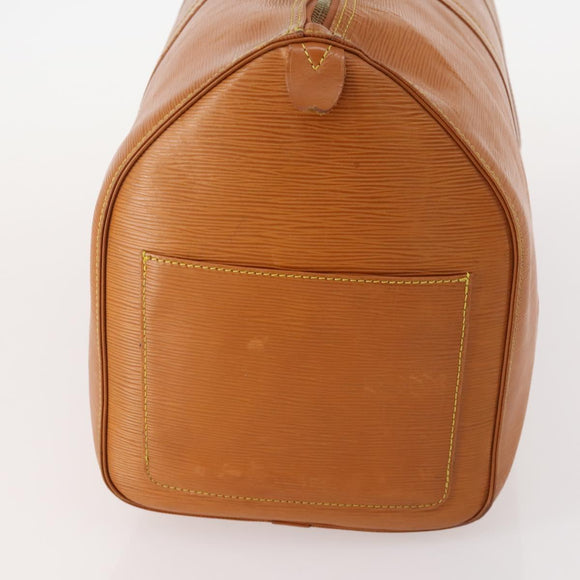 LOUIS VUITTON Epi Keepall 50 Boston Bag Brown M42968 LV Auth bs33962