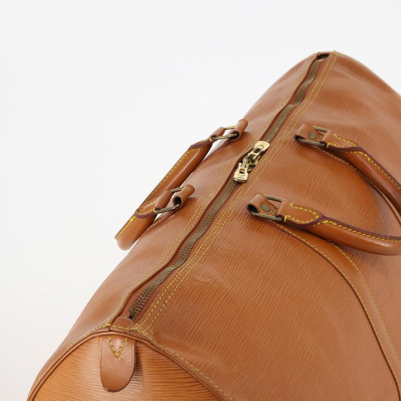 LOUIS VUITTON Epi Keepall 50 Boston Bag Brown M42968 LV Auth bs33962