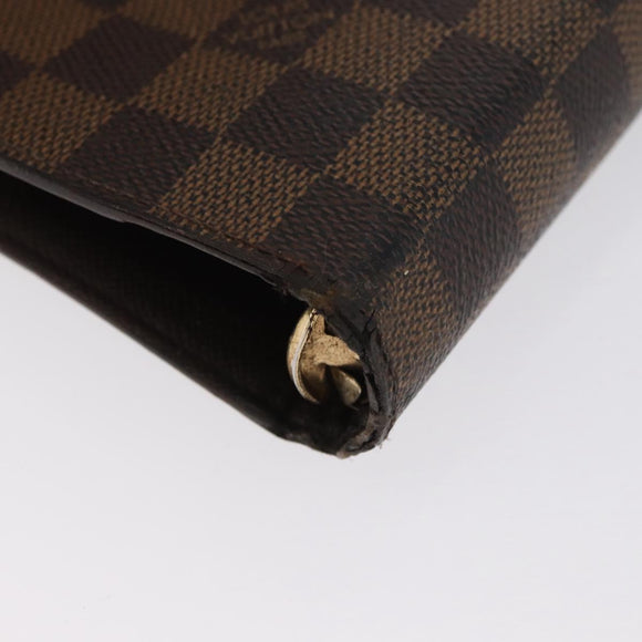 LOUIS VUITTON Damier Ebene Agenda MM Day Planner Cover R20240 LV Auth bs33964