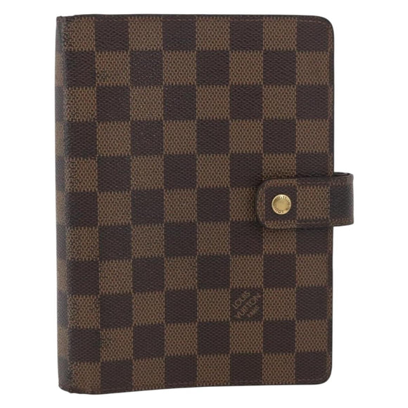 LOUIS VUITTON Damier Ebene Agenda MM Day Planner Cover R20240 LV Auth bs33964