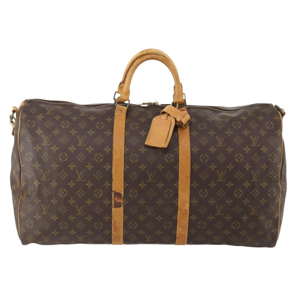 LOUIS VUITTON Monogram Keepall Bandouliere 60 Boston Bag M41412 LV Auth bs33965