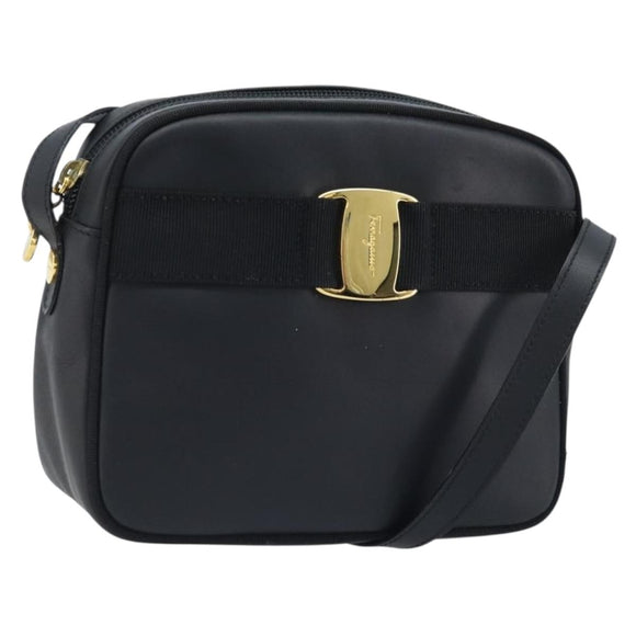 LOEWE Shoulder Bag Leather Brown Gold Auth bs33967