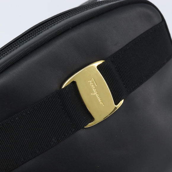 LOEWE Shoulder Bag Leather Brown Gold Auth bs33967