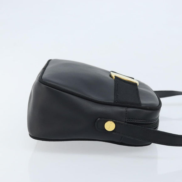 LOEWE Shoulder Bag Leather Brown Gold Auth bs33967