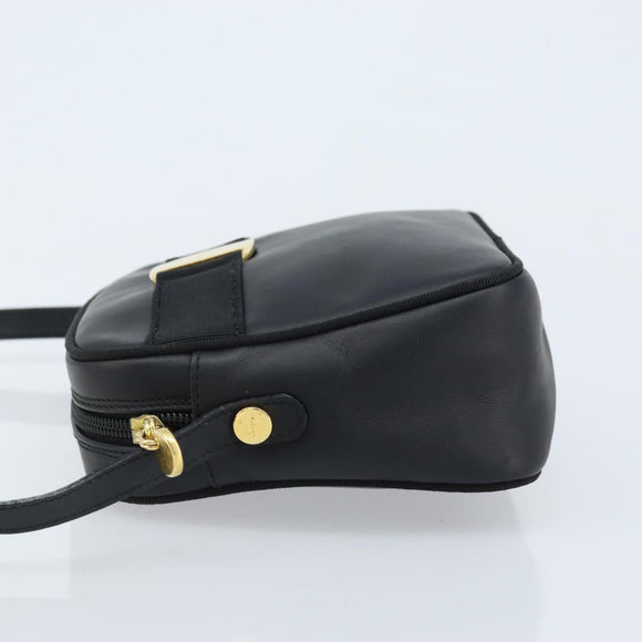LOEWE Shoulder Bag Leather Brown Gold Auth bs33967