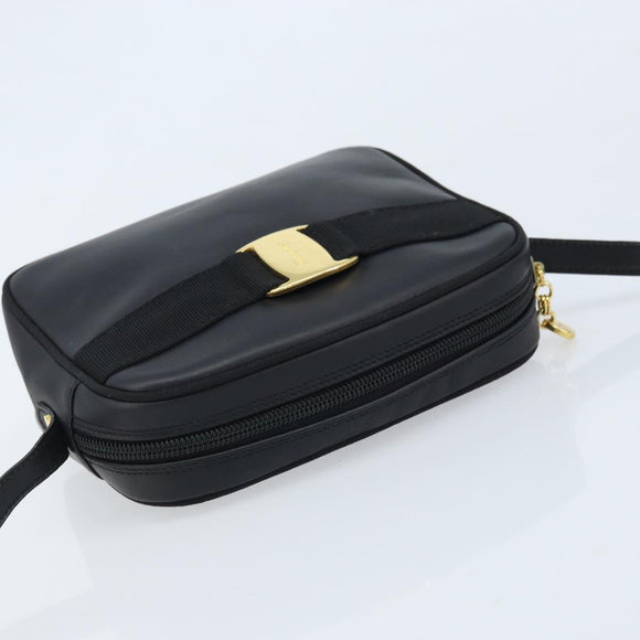 LOEWE Shoulder Bag Leather Brown Gold Auth bs33967