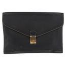 LOEWE Aktenkoffer Leder Schwarz Gold Auth bs33968-13