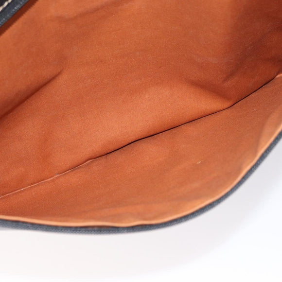LOEWE Aktenkoffer Leder Schwarz Gold Auth bs33968