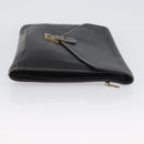 LOEWE Aktenkoffer Leder Schwarz Gold Auth bs33968-3