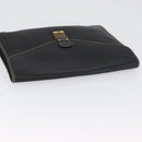 LOEWE Aktenkoffer Leder Schwarz Gold Auth bs33968-5