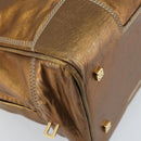 LOEWE Anagram Amazona 36 Handtasche Leder Goldfarben Auth bs33969-14