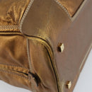 LOEWE Anagram Amazona 36 Handtasche Leder Goldfarben Auth bs33969-16