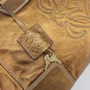 LOEWE Anagram Amazona 36 Handtasche Leder Goldfarben Auth bs33969-17
