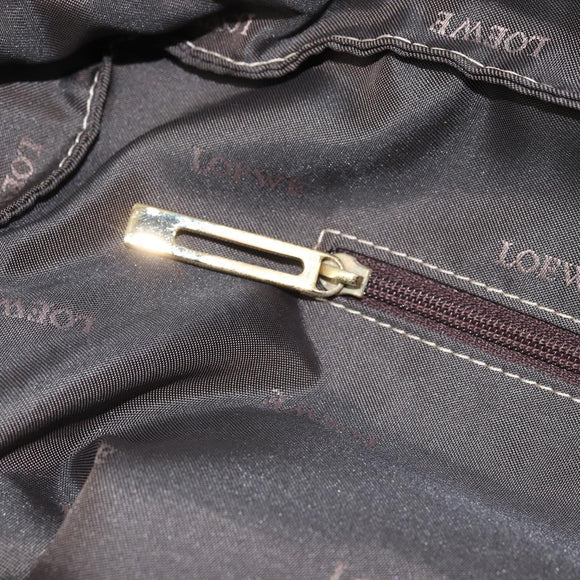 LOEWE Anagram Amazona 36 Handtasche Leder Goldfarben Auth bs33969