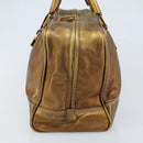 LOEWE Anagram Amazona 36 Handtasche Leder Goldfarben Auth bs33969-3