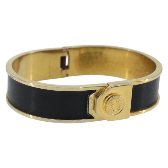 LOEWE Bangle Bracelet metal Black Auth bs33970