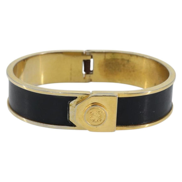 LOEWE Bangle Bracelet metal Black Auth bs33970