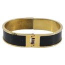 LOEWE Bangle Bracelet metal Black Auth bs33970-3