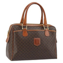 CELINE Macadam Canvas Hand Bag PVC Leather Brown Gold Auth bs33971-1