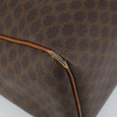 CELINE Macadam Canvas Hand Bag PVC Leather Brown Gold Auth bs33971-11