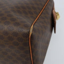 CELINE Macadam Canvas Hand Bag PVC Leather Brown Gold Auth bs33971-12
