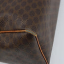 CELINE Macadam Canvas Hand Bag PVC Leather Brown Gold Auth bs33971-13