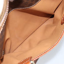 CELINE Macadam Canvas Hand Bag PVC Leather Brown Gold Auth bs33971-22