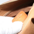 CELINE Macadam Canvas Hand Bag PVC Leather Brown Gold Auth bs33971-23
