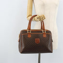 CELINE Macadam Canvas Hand Bag PVC Leather Brown Gold Auth bs33971-24
