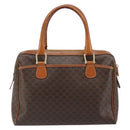 CELINE Macadam Canvas Hand Bag PVC Leather Brown Gold Auth bs33971-3