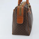 CELINE Macadam Canvas Hand Bag PVC Leather Brown Gold Auth bs33971-5