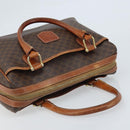 CELINE Macadam Canvas Hand Bag PVC Leather Brown Gold Auth bs33971-6