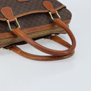 CELINE Macadam Canvas Hand Bag PVC Leather Brown Gold Auth bs33971-7