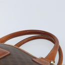 CELINE Macadam Canvas Hand Bag PVC Leather Brown Gold Auth bs33971-8