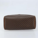 CELINE Macadam Canvas Hand Bag PVC Leather Brown Gold Auth bs33971-9