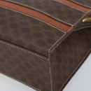 CELINE Macadam Canvas Hand Bag PVC Leather Brown Gold Auth bs33972-9