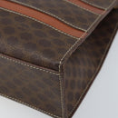 CELINE Macadam Canvas Hand Bag PVC Leather Brown Gold Auth bs33972-15