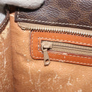 CELINE Macadam Canvas Hand Bag PVC Leather Brown Gold Auth bs33972-20
