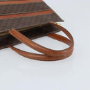 CELINE Macadam Canvas Hand Bag PVC Leather Brown Gold Auth bs33972-7