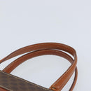 CELINE Macadam Canvas Hand Bag PVC Leather Brown Gold Auth bs33972-8