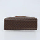 CELINE Macadam Canvas Hand Bag PVC Leather Brown Gold Auth bs33972-5