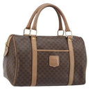 CELINE Macadam Canvas Hand Bag PVC Leather Brown Gold Auth bs33973-1