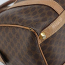 CELINE Macadam Canvas Hand Bag PVC Leather Brown Gold Auth bs33973-11