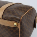 CELINE Macadam Canvas Hand Bag PVC Leather Brown Gold Auth bs33973-12