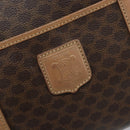 CELINE Macadam Canvas Hand Bag PVC Leather Brown Gold Auth bs33973-16