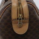 CELINE Macadam Canvas Hand Bag PVC Leather Brown Gold Auth bs33973-17