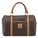 CELINE Macadam Canvas Hand Bag PVC Leather Brown Gold Auth bs33973-2