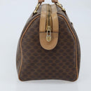 CELINE Macadam Canvas Hand Bag PVC Leather Brown Gold Auth bs33973-4